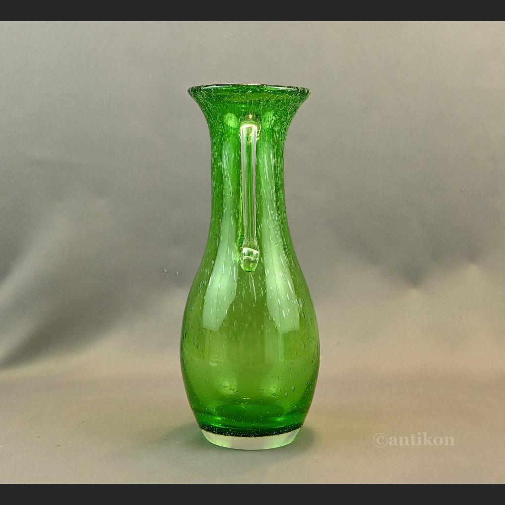 Zielony wazon antico szklany rarytas 
