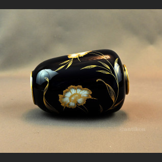 Wazon Rosenthal granatowy z kwiatami 