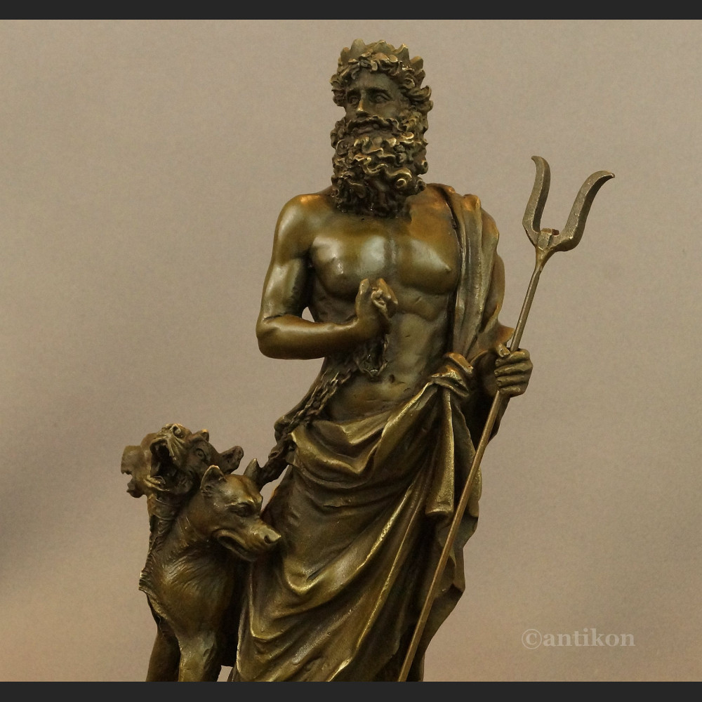 Rzeźba Hades z Cerberem figurka z brązu  Rzeźba Hades z Cerberem figurka z brązu
