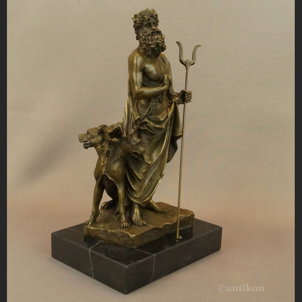 Rzeźba Hades z Cerberem figurka z brązu  Rzeźba Hades z Cerberem figurka z brązu