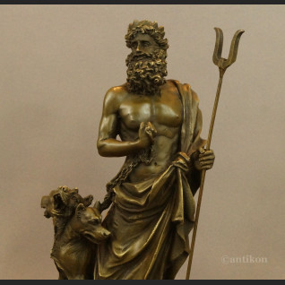 Rzeźba Hades z Cerberem figurka z brązu  Rzeźba Hades z Cerberem figurka z brązu