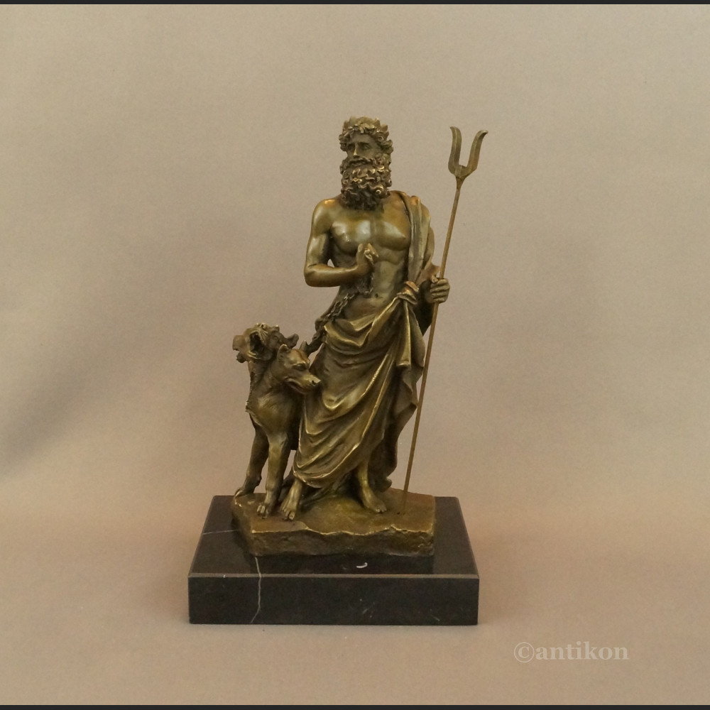 Rzeźba Hades z Cerberem figurka z brązu  Rzeźba Hades z Cerberem figurka z brązu