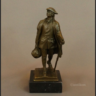 Rzeźba Wędrowiec figurka z brązu podróżnik Rzeźba Wędrowiec figurka z brązu podróżnik