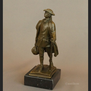 Rzeźba Wędrowiec figurka z brązu podróżnik Rzeźba Wędrowiec figurka z brązu podróżnik