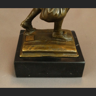 Rzeźba Wędrowiec figurka z brązu podróżnik Rzeźba Wędrowiec figurka z brązu podróżnik