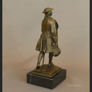 Rzeźba Wędrowiec figurka z brązu podróżnik Rzeźba Wędrowiec figurka z brązu podróżnik