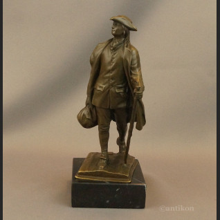 Rzeźba Wędrowiec figurka z brązu podróżnik Rzeźba Wędrowiec figurka z brązu podróżnik