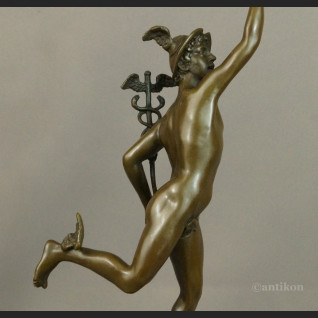 Hermes figurka na prezent z brązu  Hermes figurka na prezent z brązu