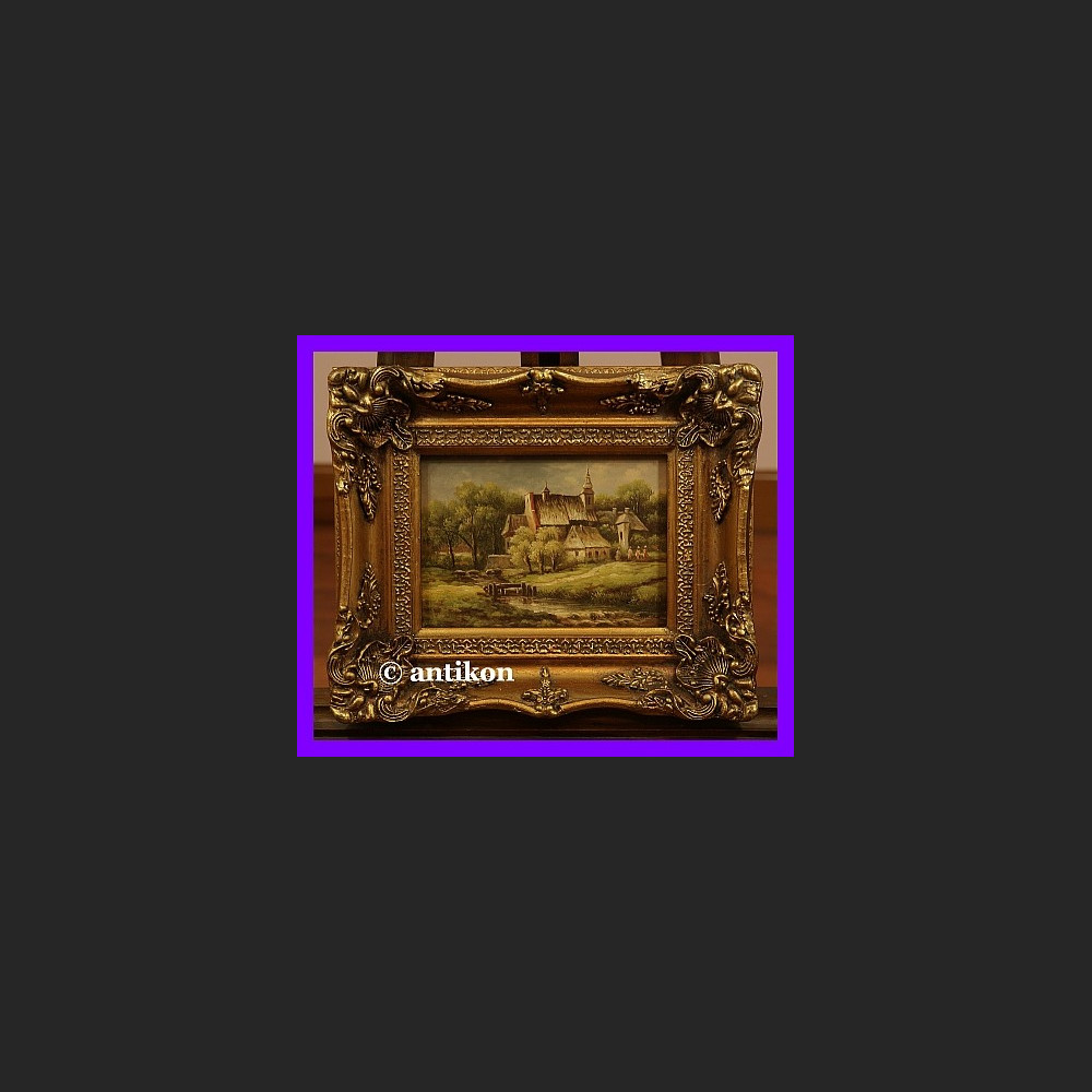 KOŚCIÓŁEK ŚLICZNY OBRAZ OLEJ DESKA CUDO RAMA