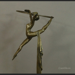 Duża tancerka z kołem rzeźba brąz 