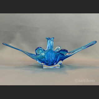 Patera Murano błękitna misa z językami Patera Murano błękitna misa z językami