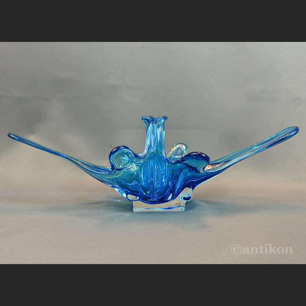 Patera Murano błękitna misa z językami Patera Murano błękitna misa z językami