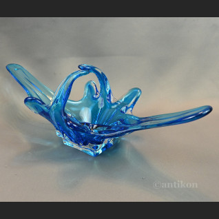 Patera Murano błękitna misa z językami Patera Murano błękitna misa z językami