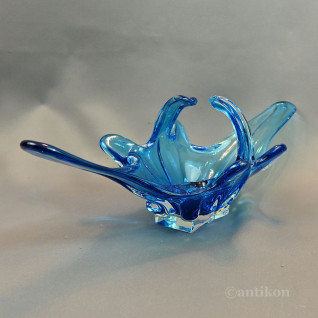 Patera Murano błękitna misa z językami Patera Murano błękitna misa z językami