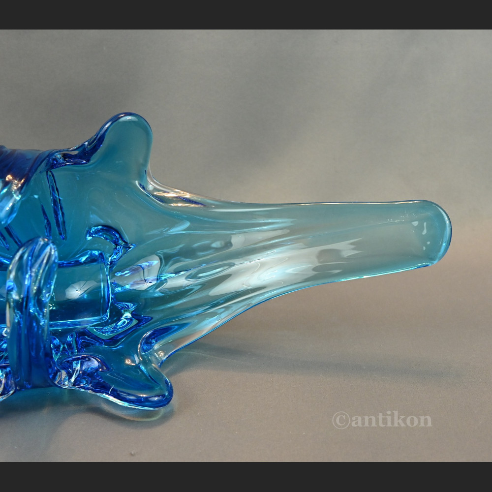 Patera Murano błękitna misa z językami Patera Murano błękitna misa z językami