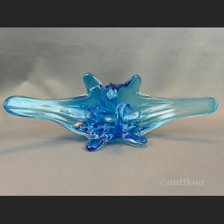 Patera Murano błękitna misa z językami Patera Murano błękitna misa z językami