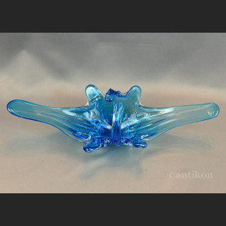 Patera Murano błękitna misa z językami Patera Murano błękitna misa z językami