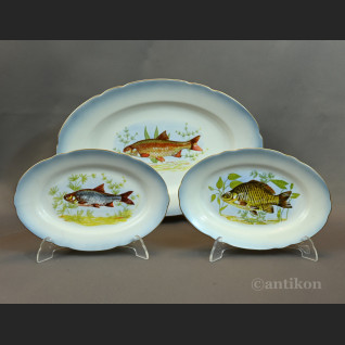 Serwis do ryb Ćmielów stara porcelana 
