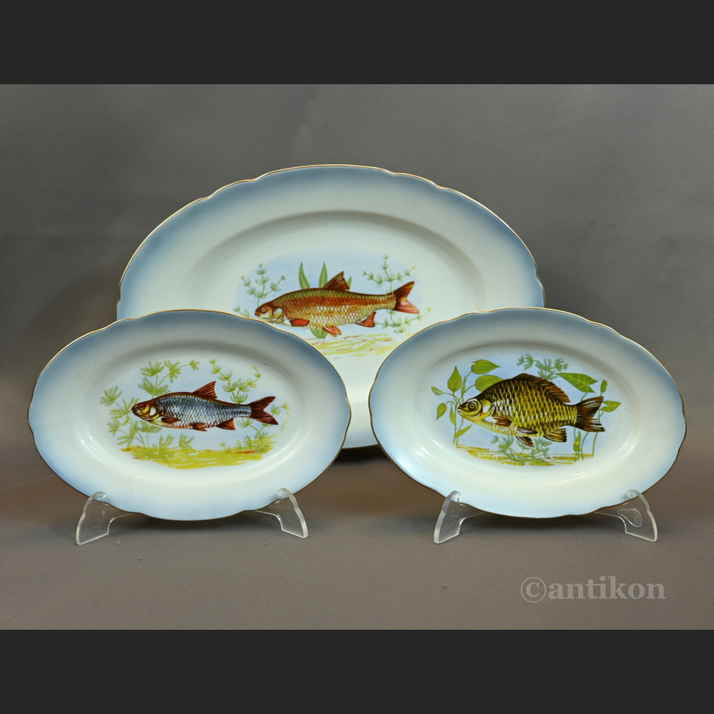Serwis do ryb Ćmielów stara porcelana 