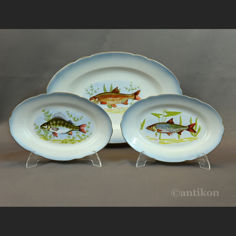 Serwis do ryb Ćmielów stara porcelana 