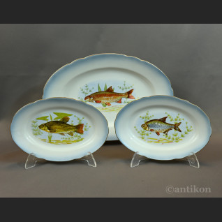 Serwis do ryb Ćmielów stara porcelana 