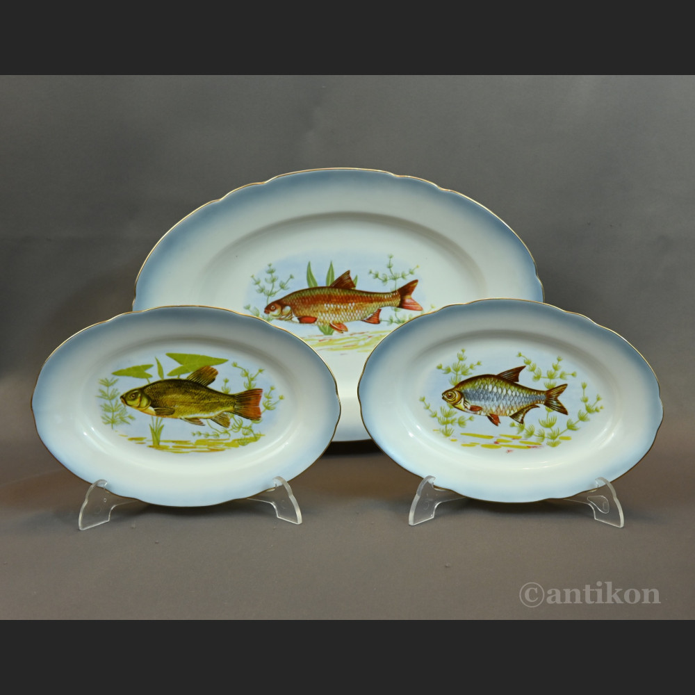 Serwis do ryb Ćmielów stara porcelana 