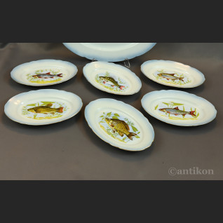 Serwis do ryb Ćmielów stara porcelana 