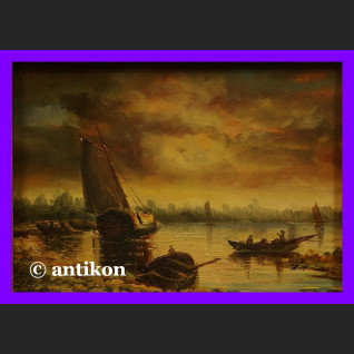 NOKTURN PEJZAŻ MORSKI HOLENDER ŚLICZNY OBRAZ NOKTURN PEJZAŻ MORSKI HOLENDER ŚLICZNY OBRAZ