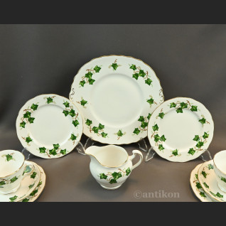 Angielska porcelana serwis do herbaty z paterą Angielska porcelana serwis do herbaty z paterą