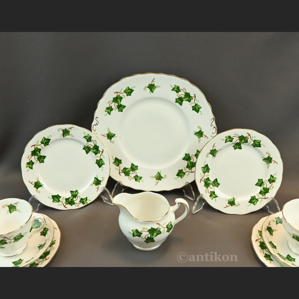 Angielska porcelana serwis do herbaty z paterą Angielska porcelana serwis do herbaty z paterą