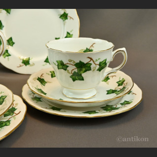 Angielska porcelana serwis do herbaty z paterą Angielska porcelana serwis do herbaty z paterą