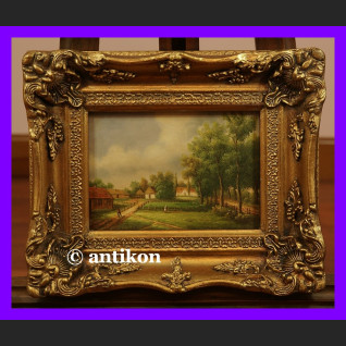 POLSKI DWÓR ŚLICZNY OBRAZ OLEJ DESKA CUDO RAMA