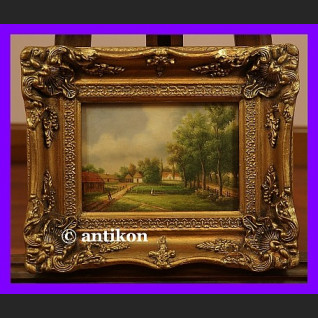 POLSKI DWÓR ŚLICZNY OBRAZ OLEJ DESKA CUDO RAMA POLSKI DWÓR ŚLICZNY OBRAZ OLEJ DESKA CUDO RAMA