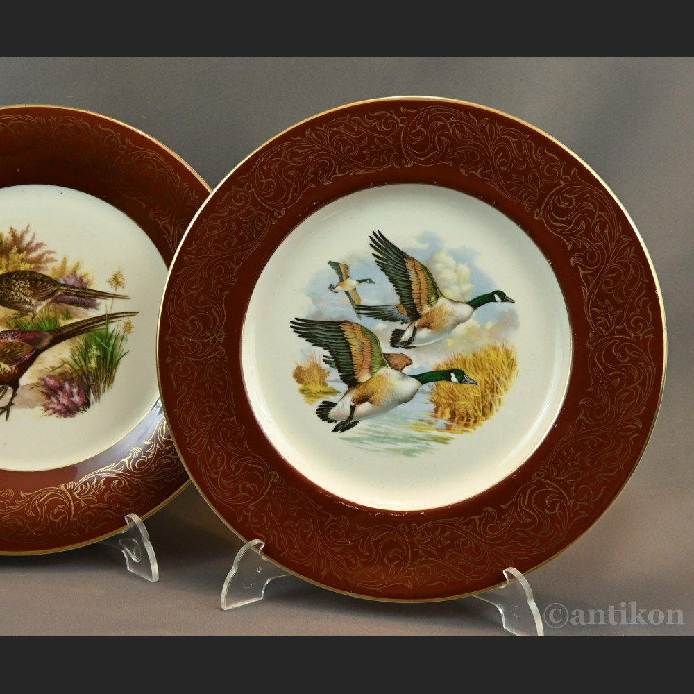 Talerze myśliwskie z ptakami Francja 