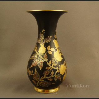 Elegancki wazon Rosenthal czarno złoty  Elegancki wazon Rosenthal czarno złoty