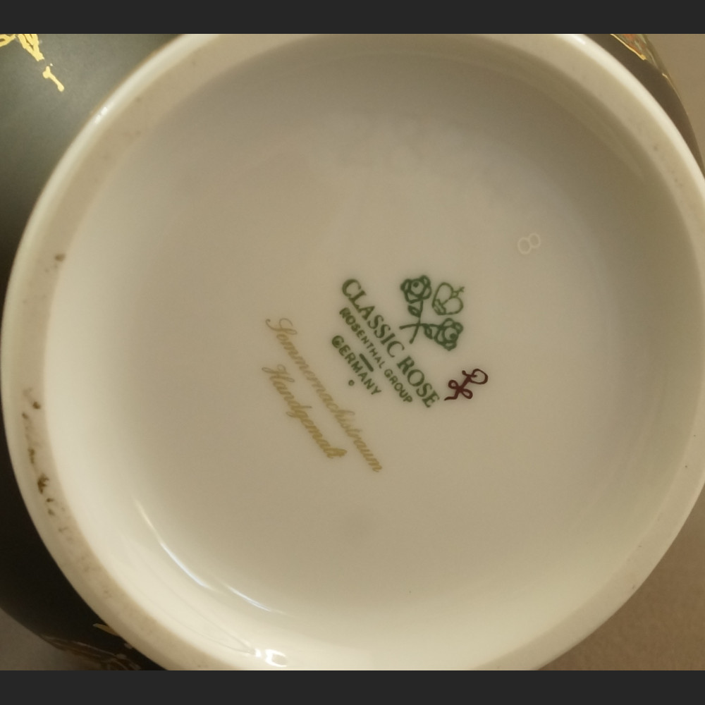 Elegancki wazon Rosenthal czarno złoty  Elegancki wazon Rosenthal czarno złoty