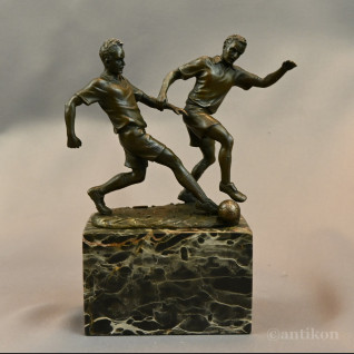 Piłkarze figurka z brązu na prezent 