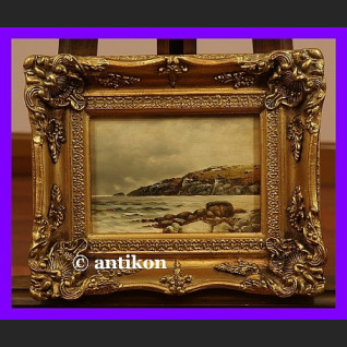 Skalisty brzeg impresja marynistyka obraz olejny 