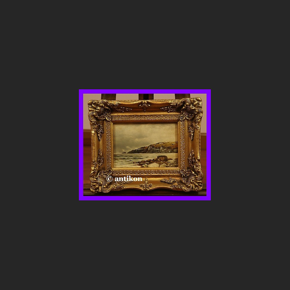 Skalisty brzeg impresja marynistyka obraz olejny 