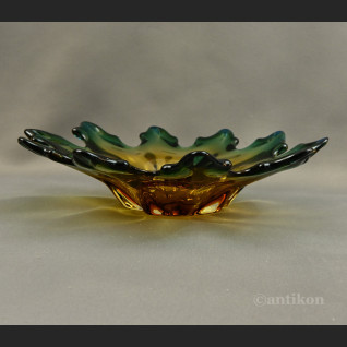 Patera Murano zielone szkło 