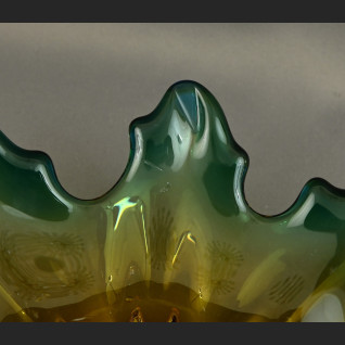 Patera Murano zielone szkło 