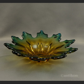 Patera Murano zielone szkło 