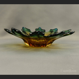 Patera Murano zielone szkło 