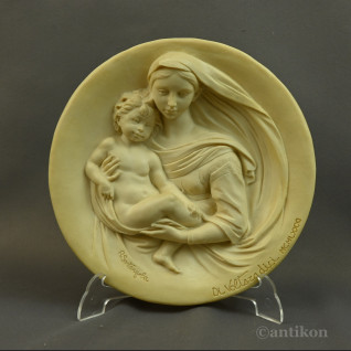 Włoskie Madonny relef z alabastru Włoskie Madonny relef z alabastru