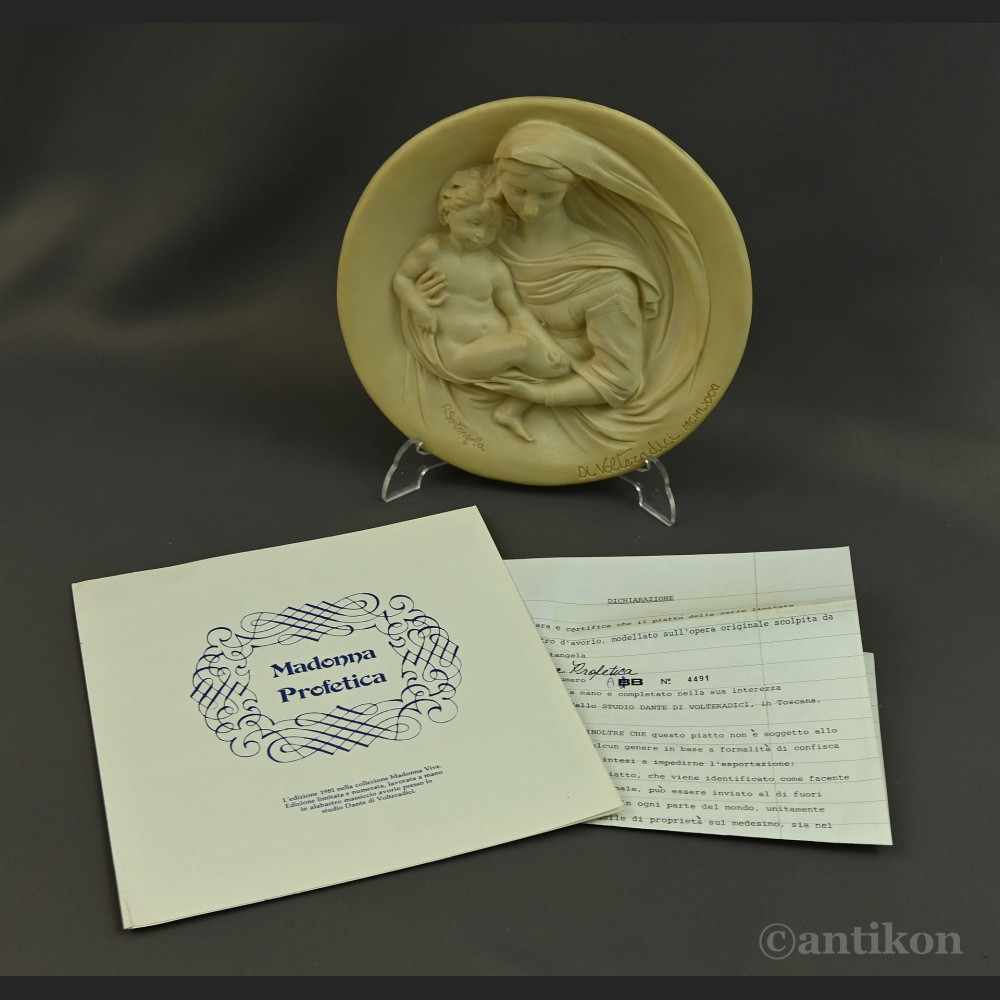 Włoskie Madonny relef z alabastru Włoskie Madonny relef z alabastru