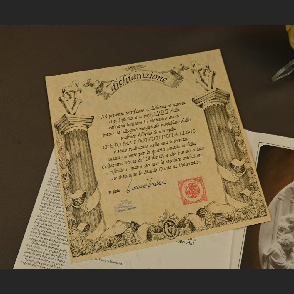 Relief alabastrowy święty 