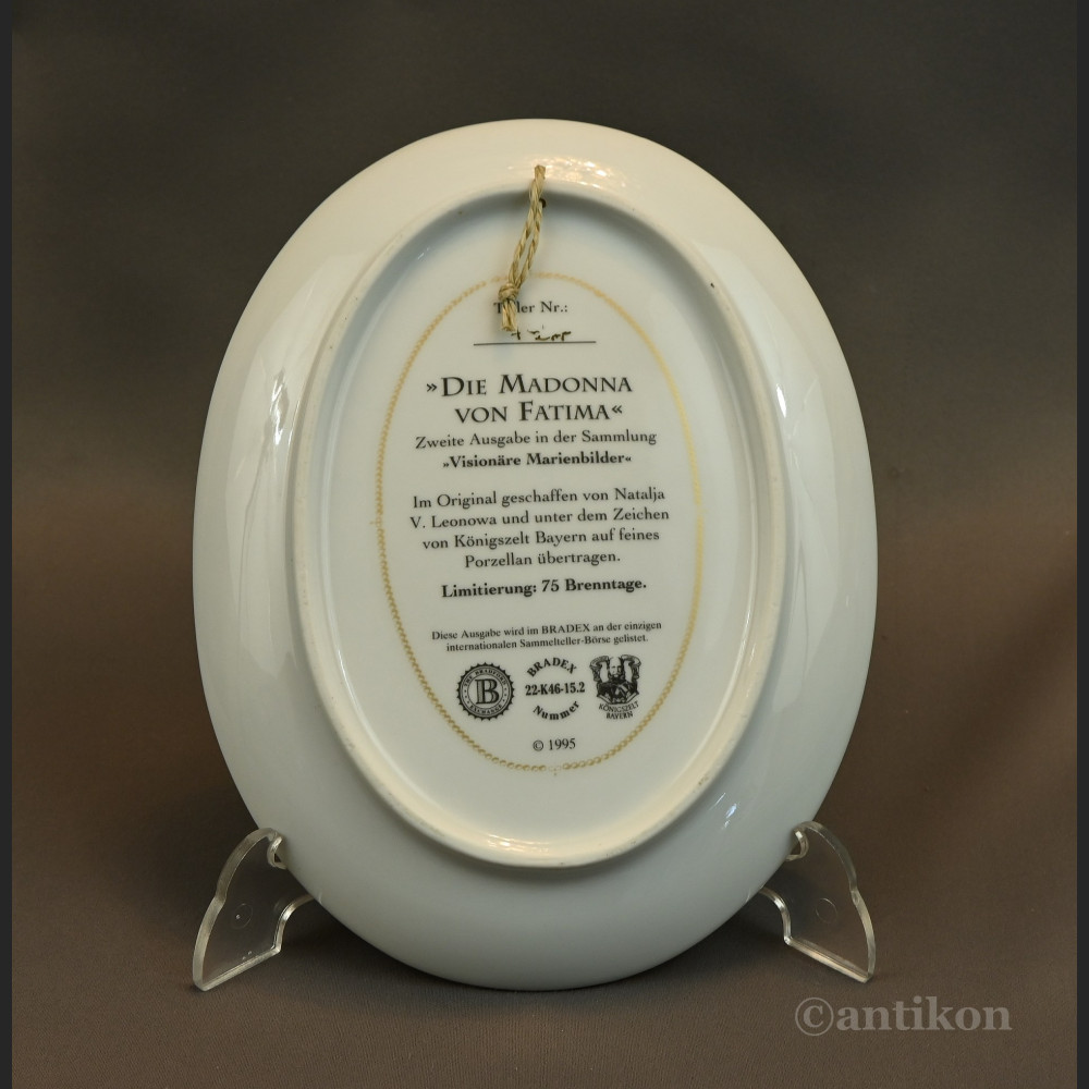 Talerz z Madonną z Fatimy Talerz z Madonną z Fatimy