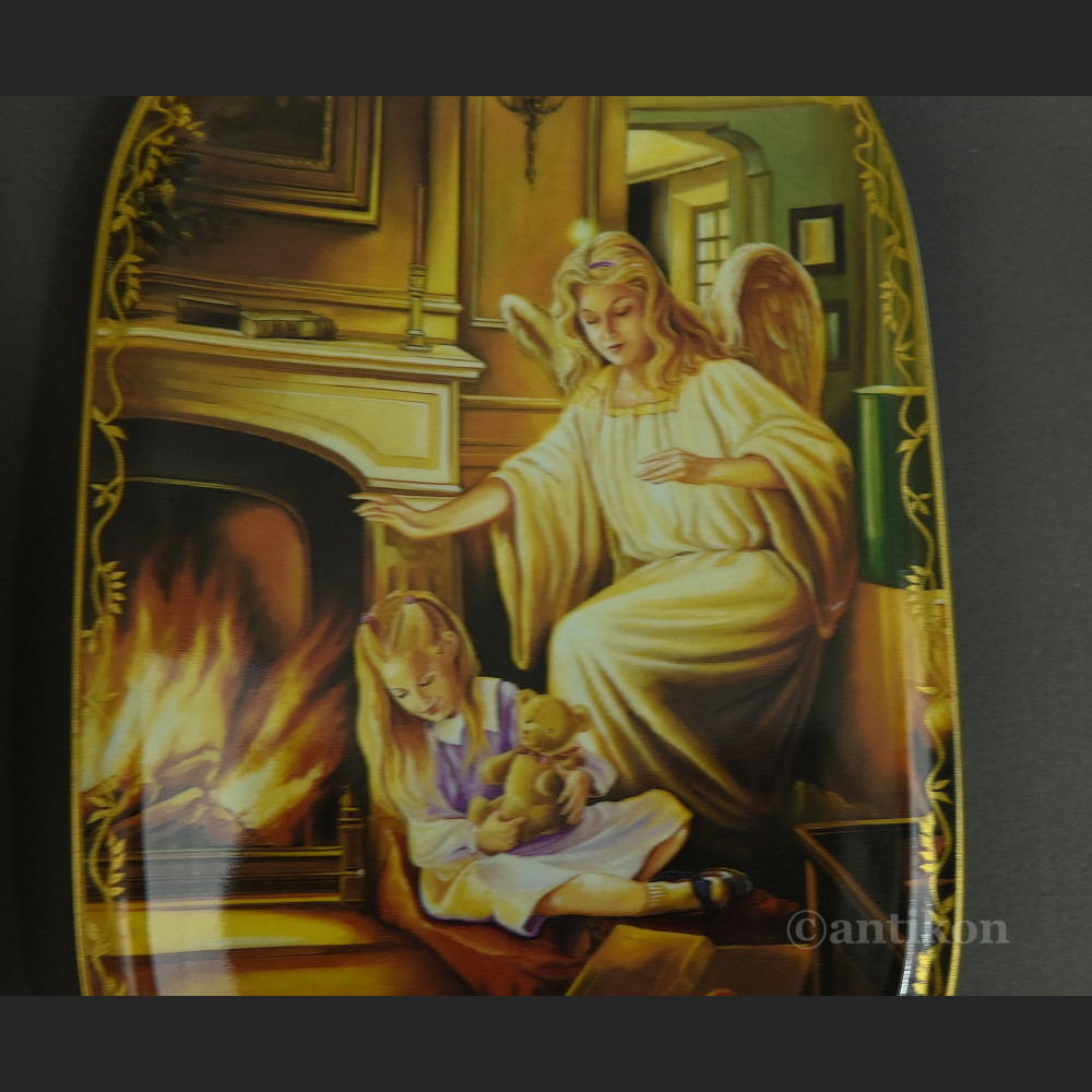 Talerze z aniołami na prezent 