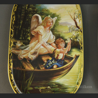 Talerze z aniołami na prezent 