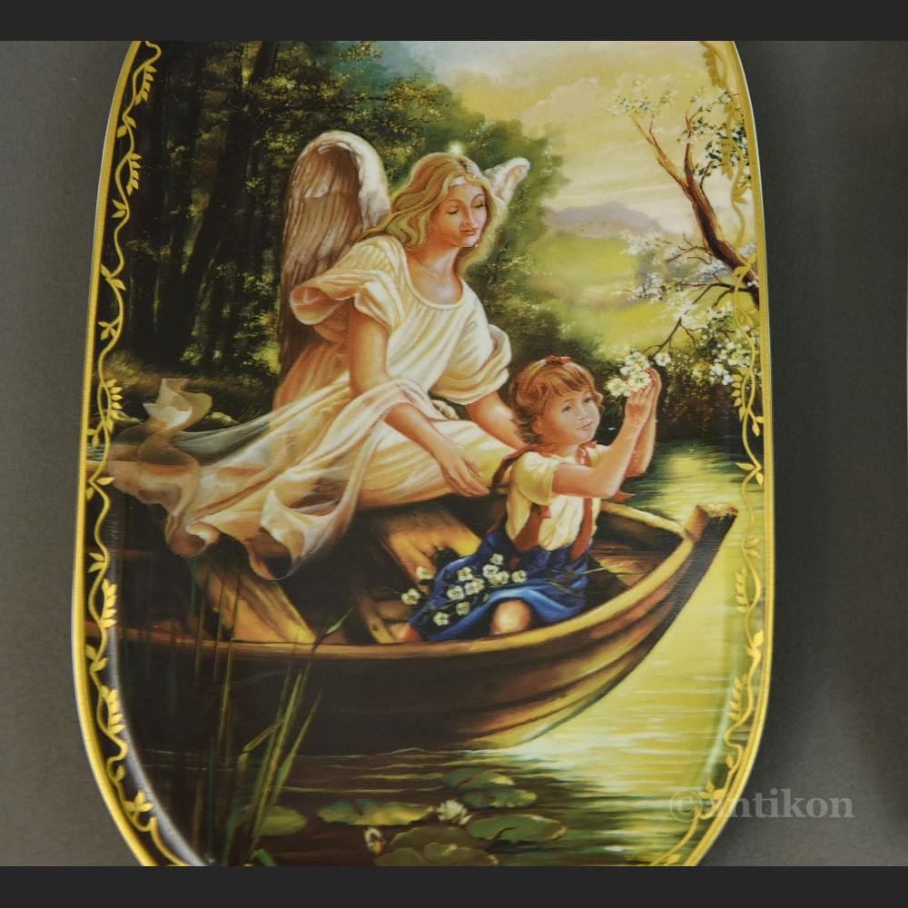 Talerze z aniołami na prezent 